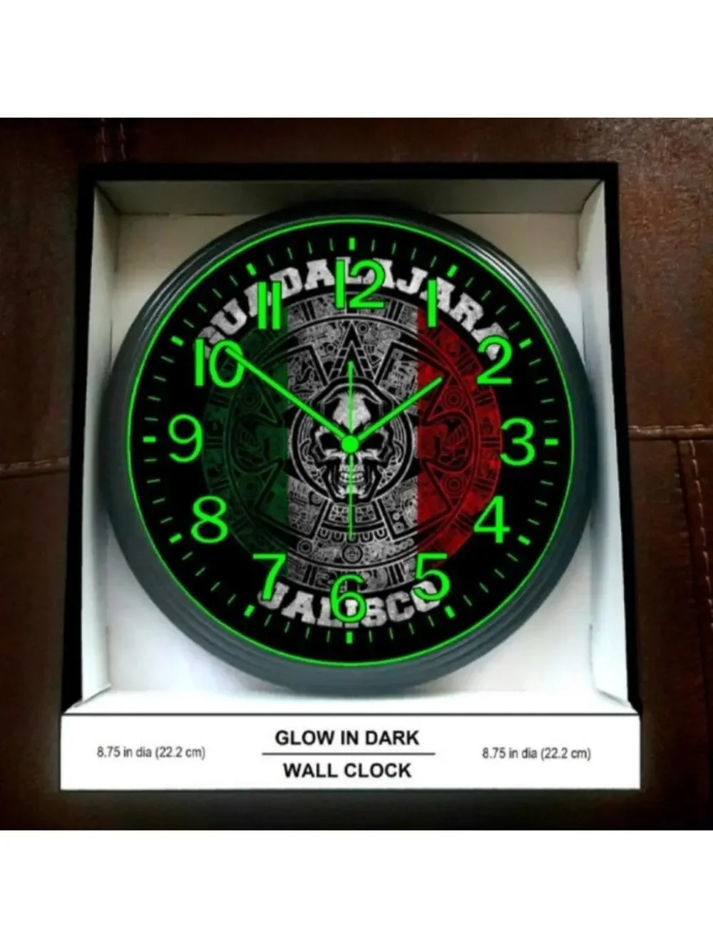 Guadalajara Chivas Jalisco Mexico Glow In The Dark Wall Clock New!